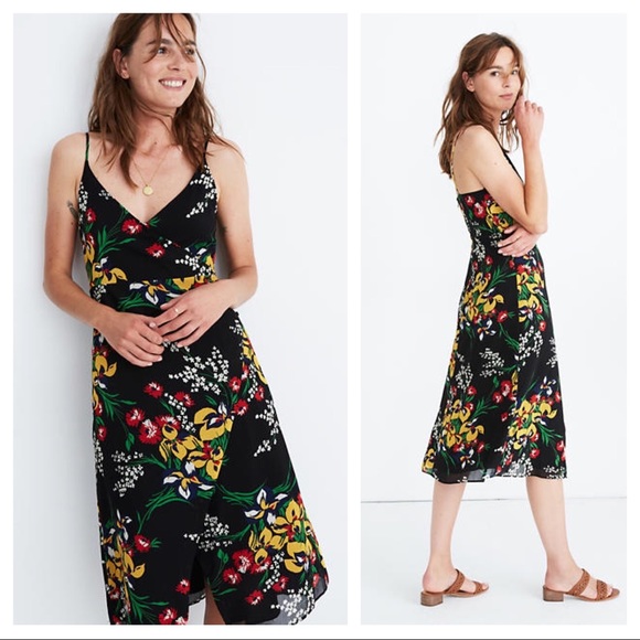 Madewell Dresses & Skirts - Madewell Side-Button Wrap Dress Orchid Bouquet